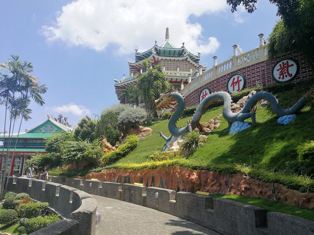 Cebu Taoist Temple - in 1972, the Cebu's Substantial Chinese - Filipino Community was built the temple with an elevation of 110 meters (360 ft.) above sea level, accessible by three separate winding routes. The Temple is a towering, multi-tiered & multi-hued attraction.